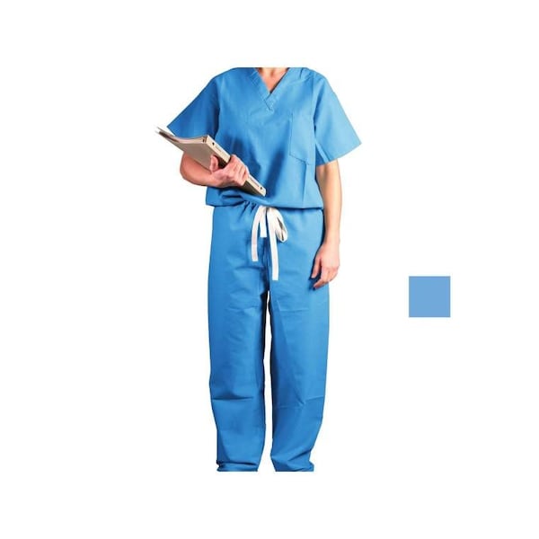 Medline Encore Unisex Reversible Scrub Pants with Drawstring Waist, XXX-Large, Ceil 700PTHXXXL-CM - main